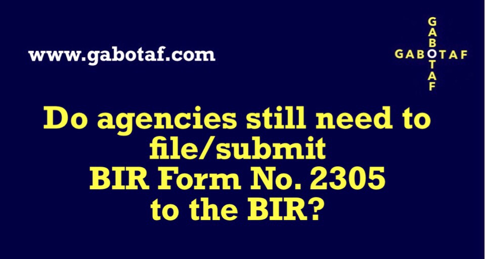 are-agencies-still-required-to-submit-bir-form-no-2305-certificate-of