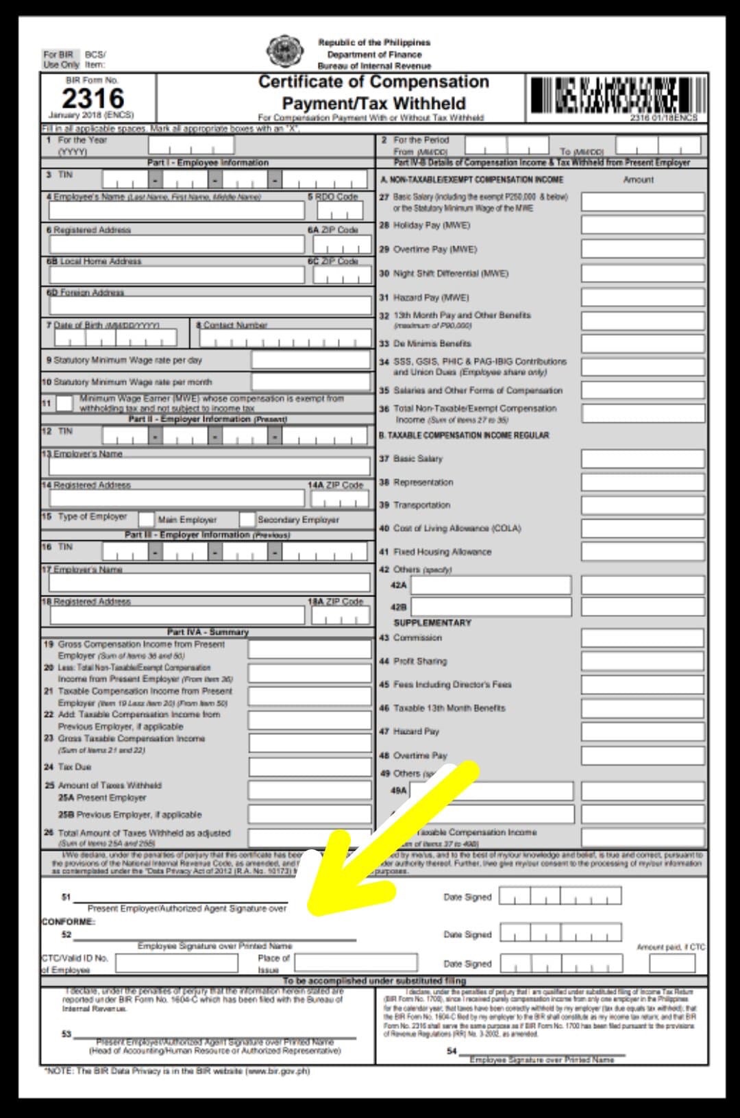 2316 Form Printable